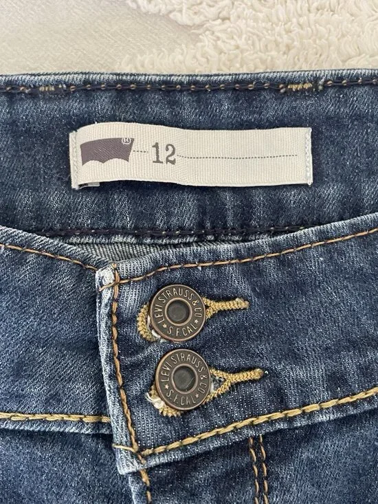 Levi's Vintage Capri Blue Denim Jeans Mid/low Rise Women Size 12 (mod Size 8) - Picture 4 of 12